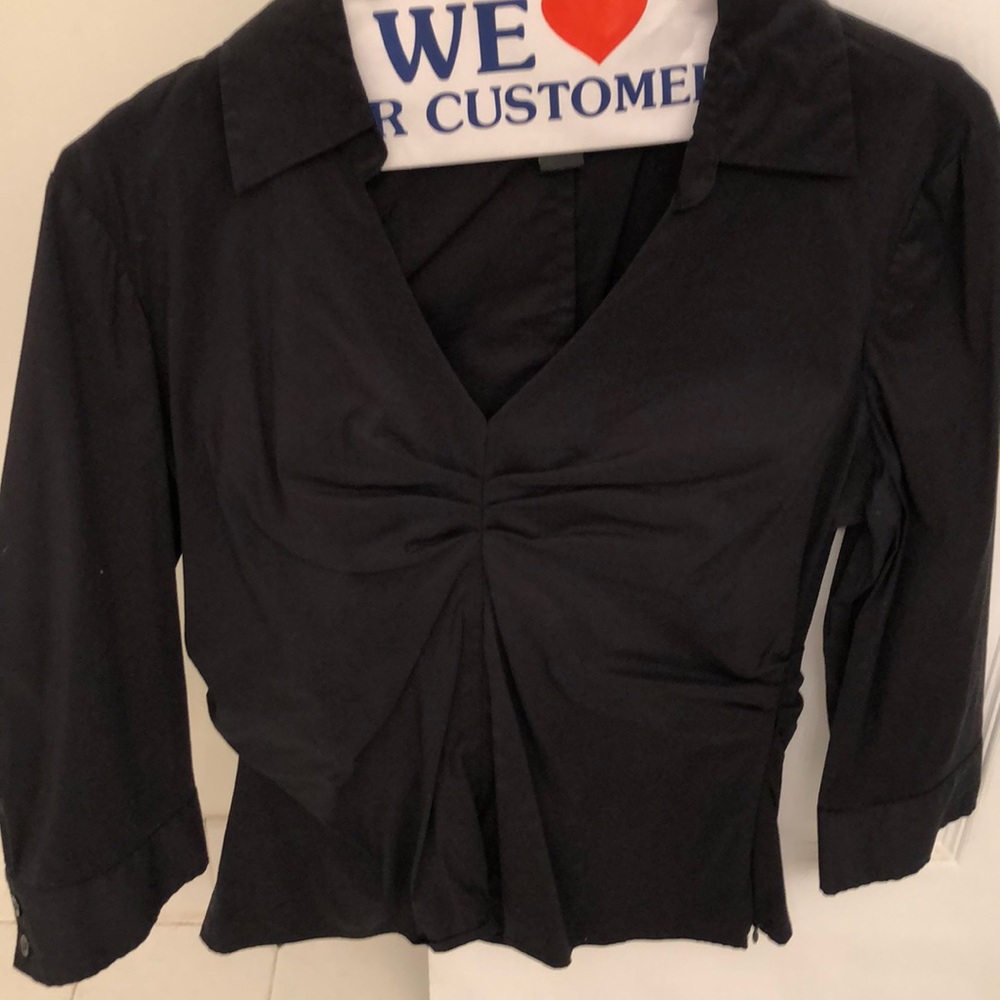 Blouse, tight fitting, zipper up side, worn once